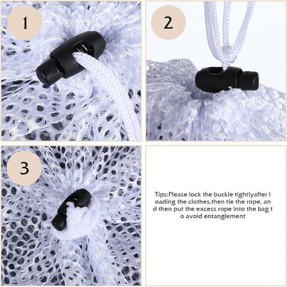 Mesh Laundry Bags, Laundry Bag for Delicates with Drawstring Closure Mesh Wash Bags for Lingerie Delicates Bra Underwear Pants Shoes Socks(2Pcs, M+S)