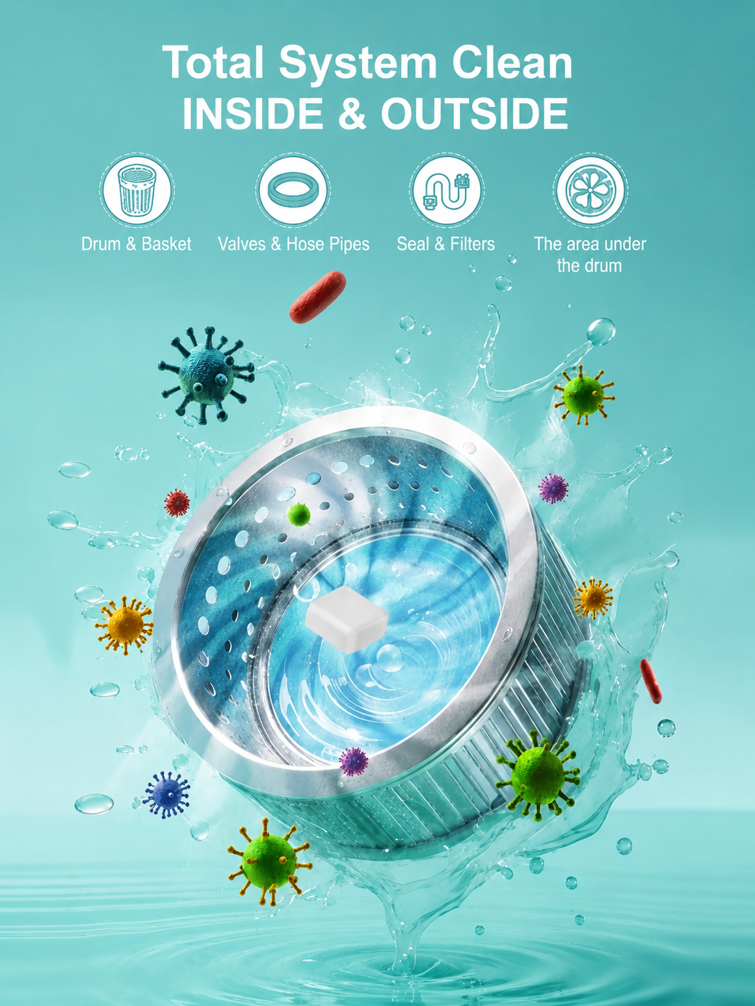 Sheddox™ - Pet Hair & Odor Washing Machine Descaler, 24 Tablets 2.0